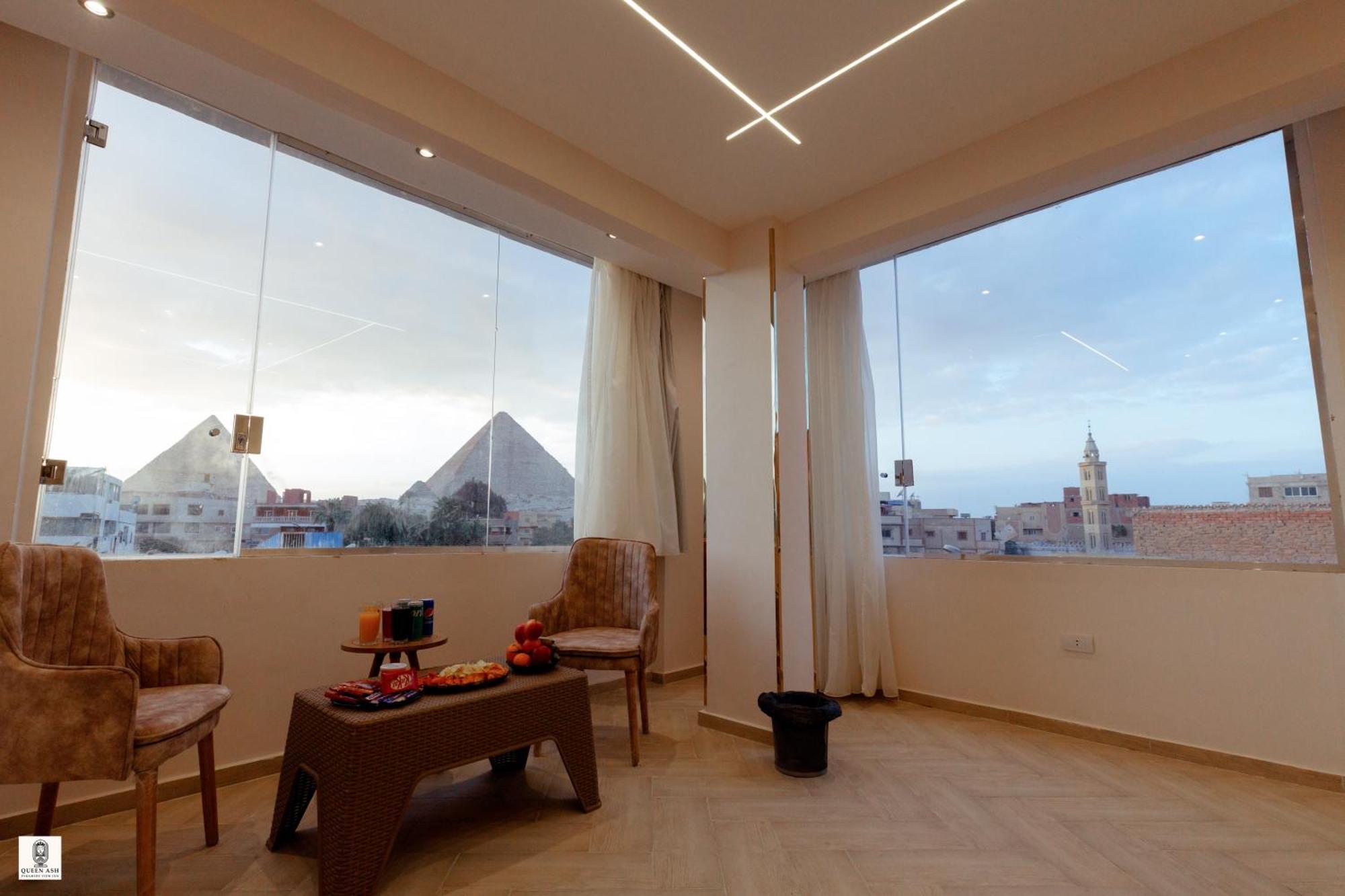 Queen Ash Pyramid View Inn Kafret el-Gabal Exterior foto