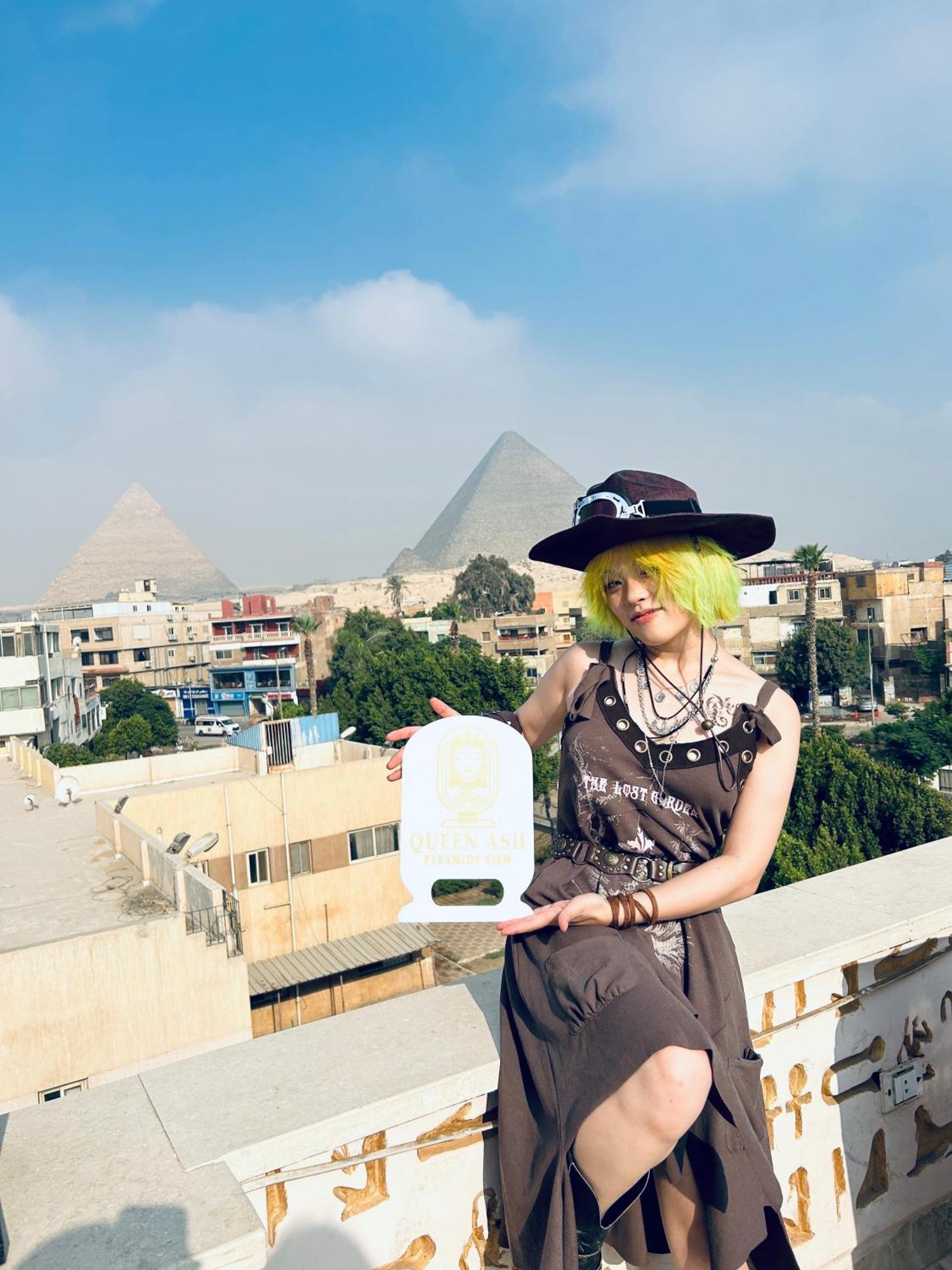 Queen Ash Pyramid View Inn Kafret el-Gabal Exterior foto